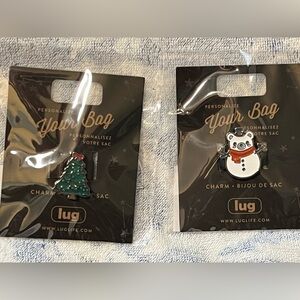 Lug Bag Strap Festive Charms - Bear Snowman and Christmas Tree.